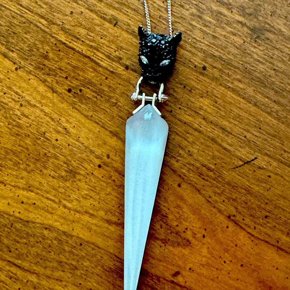 Alexis Bittar Panther Lucite Necklace